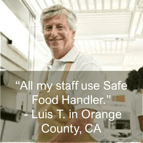 All staff members in Orange County practice safe food handling under the guidance of Luis T.